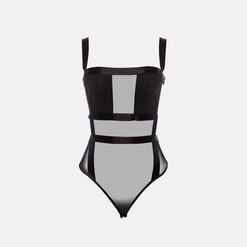 Black Sheer Bodysuit